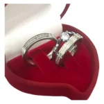 Par Alianças Namoro Compromisso Prata 4mm + Caixinha Anel