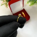 Par Alianças Casamento Noivado Banhada Ouro 18k + Solitário