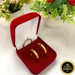 Par Alianças Casamento Noivado Banhada Ouro 18k + Solitário