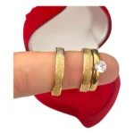 Par Aliança Namoro Compromisso Casamento +caixinha Solitário