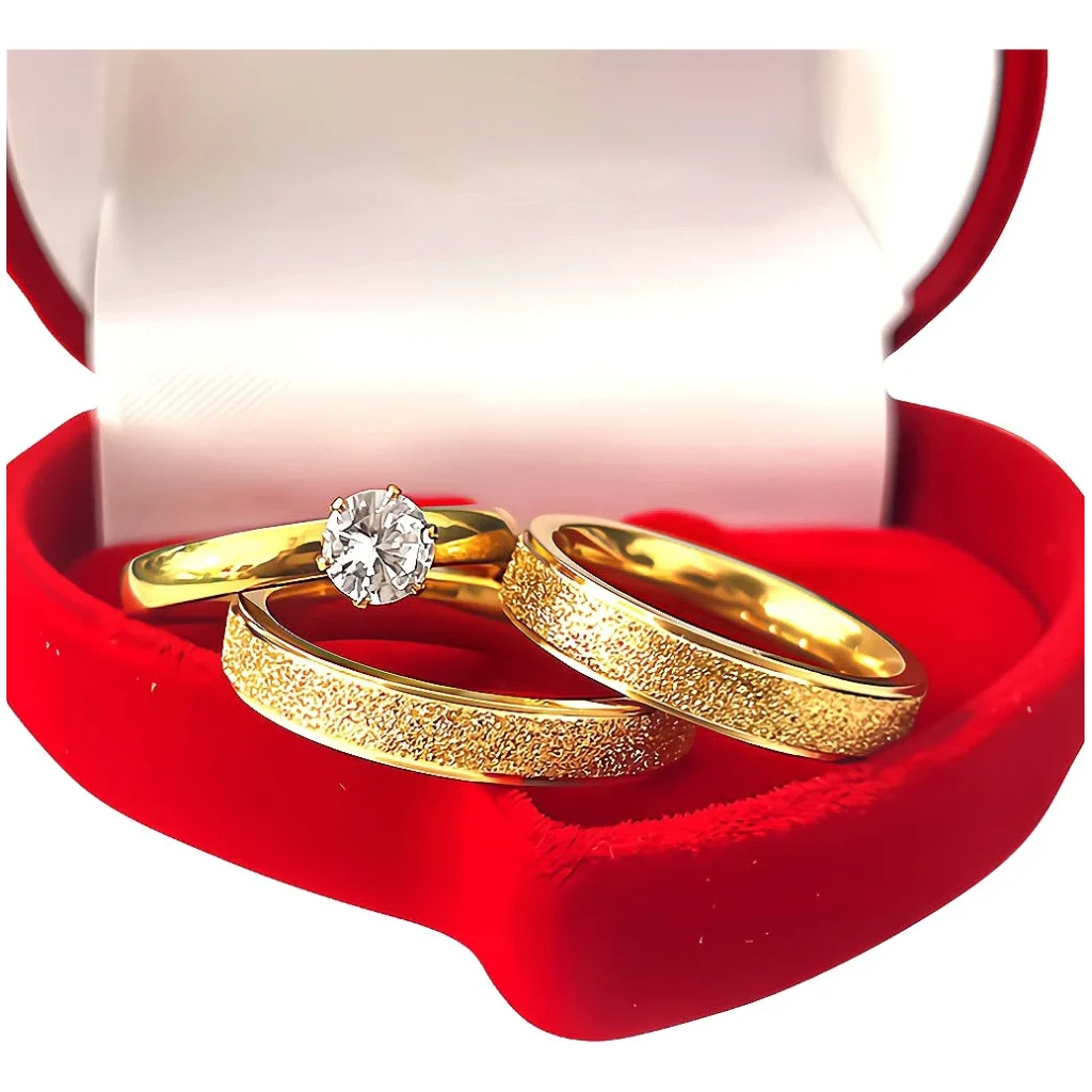 Par Aliança Namoro Compromisso Casamento +caixinha Solitário Par Aliança Namoro Compromisso Casamento +caixinha Solitário