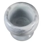 Pilão De Marmore Com Socador De Alho E Temperos De Cozinha Cor Cinza