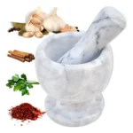 Pilao Pedra Marmore Socador Alho Macerar Tempero 13cm