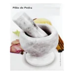Pilao Pedra Marmore Socador Alho Macerar Tempero 13cm