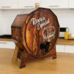 Pingometro Barril Mdf Cachaça Pinga Dosador Doses Decoração