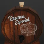 Pingometro Barril Mdf Cachaça Pinga Dosador Doses Decoração