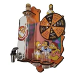 Pingometro De Parede Porta Cachaça Com Roleta Shot Divertida