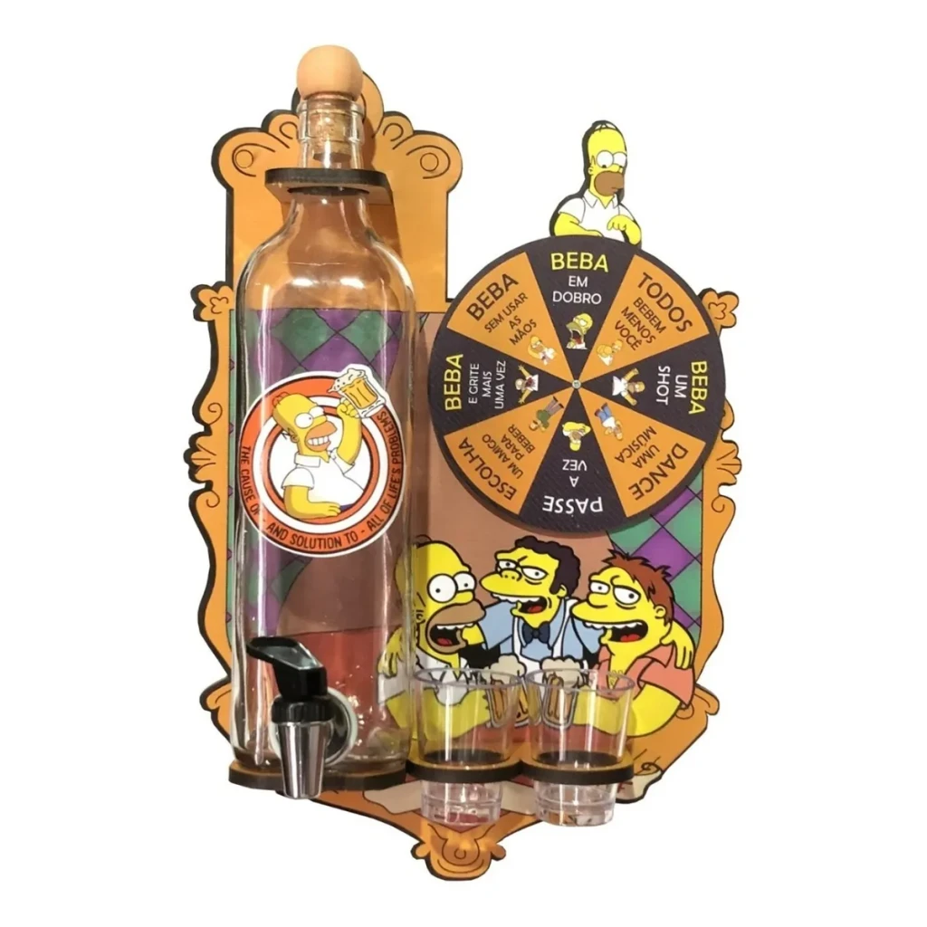 Pingometro De Parede Porta Cachaça Com Roleta Shot Divertida Pingometro De Parede Porta Cachaça Com Roleta Shot Divertida