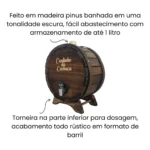 Pingometro Tonel De Pinga Barril Cachaça Roleta Doses