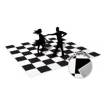 Pista De Dança Xadrez Lona + Fita Dupla-face 2x2,5 M