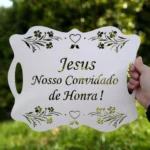 Placa Casamento Entrada De Igreja Noiva Jesus Nosso Convidad