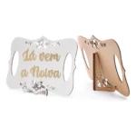 Placa De Casamento Lá Vem A Noiva Em Mdf