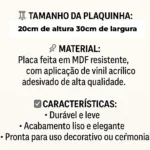 Placa De Casamento Entrada Jesus Convidado Dono Mdf 20x30