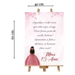 Placa Recepção Casamento Noivado Hall De Entrada Com Frase V