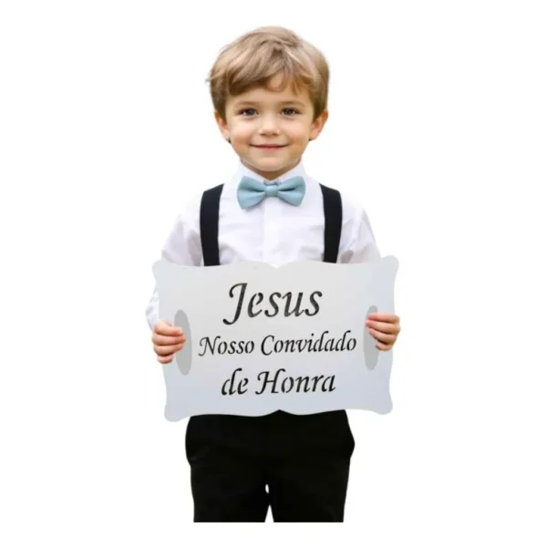 Placa Jesus Nosso Convidado De Honra - Casamento