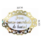 Placa Pajem E Porta Aliança Jesus Nosso Convidado De Honra