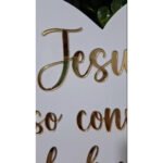 Placa Pajem Jesus Nosso Convidado De Honra Espelhado Coração