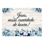 Plaquinha De Casamento Jesus Nosso Convidad Adesivada