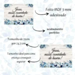 Plaquinha De Casamento Jesus Nosso Convidad Adesivada