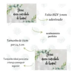 Plaquinha De Casamento Jesus Nosso Convidado Adesivada