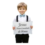 Plaquinha Casamento Entrada Jesus Nosso Convidado De Honra