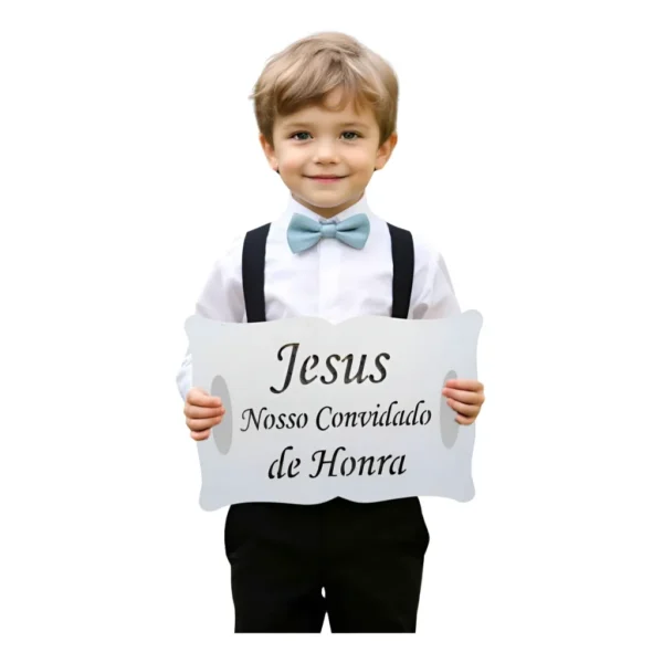 Plaquinha Casamento Entrada Jesus Nosso Convidado De Honra