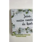 Plaquinha De Casamento Noiva Flores Brancas Jesus Nosso Conv