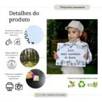 Plaquinha De Casamento Noiva Flores Brancas Jesus Nosso Conv