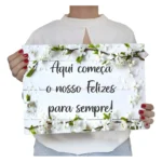 Plaquinha Decoração Casamento Entrada Convidado Noivos 50x30