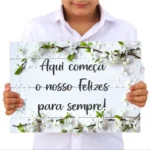 Plaquinha Decoração Casamento Entrada Convidado Noivos 50x30