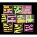 10 Plaquinha Divertida Festa Balada Neon Casamento 15 Anos