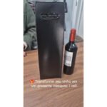 Porta Vinho Em Couro Sintético Embalagem Luxo Presente