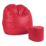 Puff Pera Grande Adulto Com Enchimento Sala Escritório Lazer Cor Vermelho