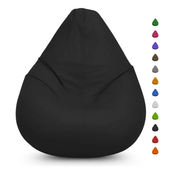 Puff Pera Vazio Casa Couro Sintético Grande Sala Escritório