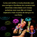 Pulseira Neon 100 Und Adereços Balada Fluorescente Festa Led