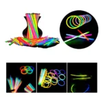 Pulseira Neon 100 Un Adereços Balada Fluorescente Festa Led