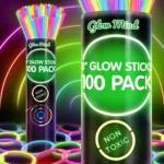 Pulseira Neon 100 Un Adereços Balada Fluorescente Festa Led