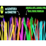 Pulseira Neon 100 Un Adereços Balada Fluorescente Festa Led