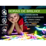 Pulseira Neon 100 Un Adereços Balada Fluorescente Festa Led