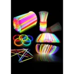 Pulseira Neon 100 Un Adereços Balada Fluorescente Festa Led