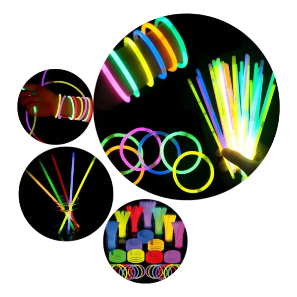 Pulseira Neon 200 Un Colorido Festa, Show Luz Brilho Balada