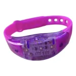 120 Pulseiras Led Pisca Batida Música Ajustavel Festa Balada