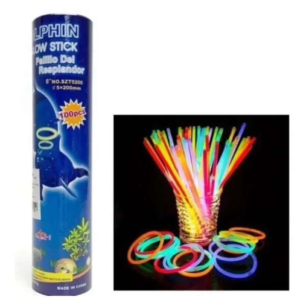 Pulseiras Neon Festa Balada Fluorescente Led 100 Unidade