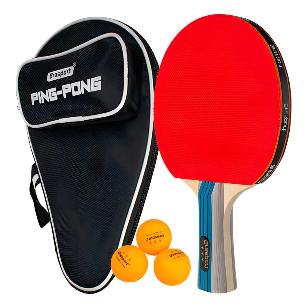 Raquete Ping Pong De Tenis De Mesa Profissional C/raqueteira Cor Case Preta Tipo De Cabo Fl (côncavo) Raquete Ping Pong De Tenis De Mesa Profissional C/raqueteira Cor Case Preta Tipo De Cabo Fl (côncavo)