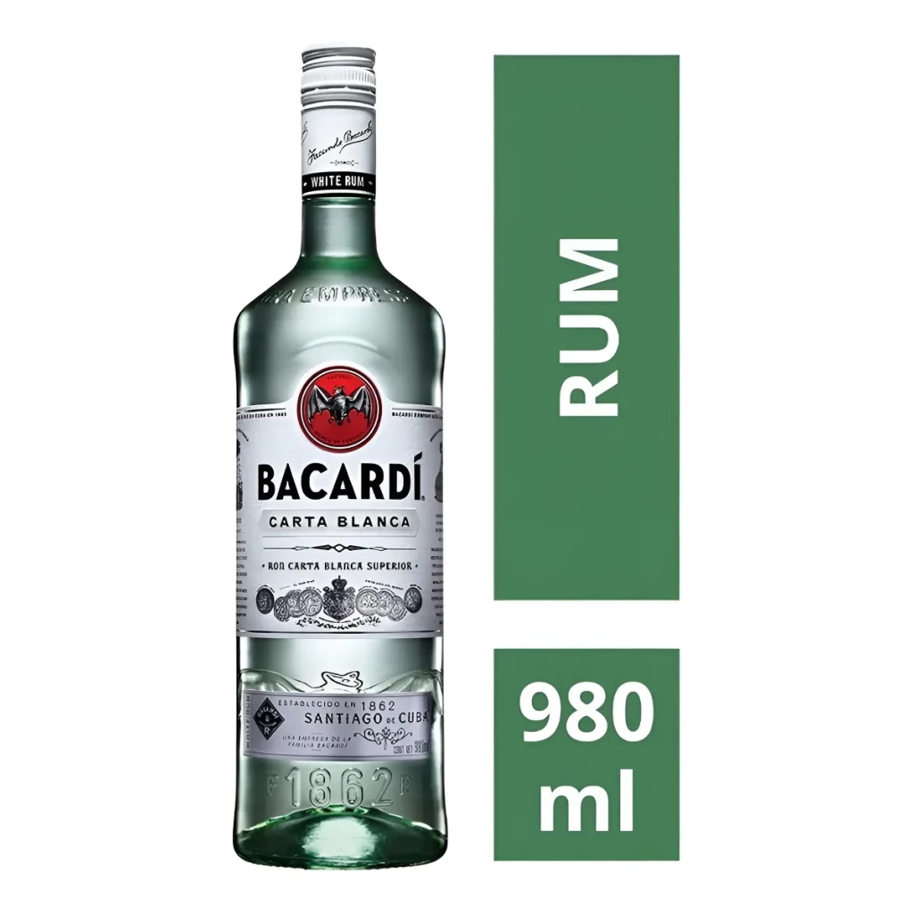 Rum Bacardí Carta Blanca 980 ml Rum Bacardí Carta Blanca 980 ml