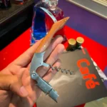 Saca Rolha Inox Dois Estágios Cabo De Madeira