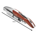 Saca Rolha Inox Dois Estágios Cabo De Madeira