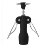 Saca Rolhas Emborrachado Cromado Abridor Vinho Profissional