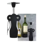 Saca Rolhas Emborrachado Cromado Abridor Vinho Profissional