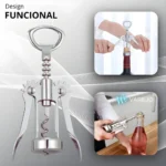 We Varejo - Saca Rolha Vinho Premium Abridor De Garrafa Manual Aço Robusto Tira Rolhas